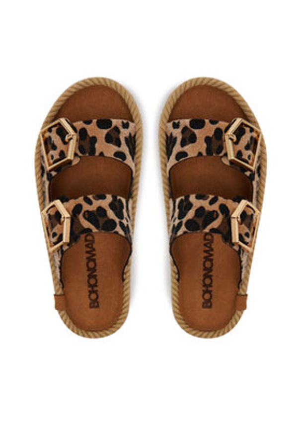 Bohonomad Espadryle Sydney SYD.12-LEO Brązowy. Kolor: brązowy. Materiał: skóra