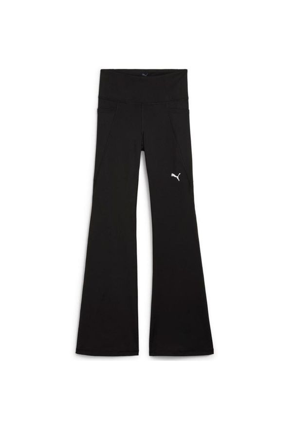 Puma Legginsy Damskie ESS High-Waist Flared L czarne. Stan: podwyższony. Kolor: czarny. Materiał: elastan, bawełna