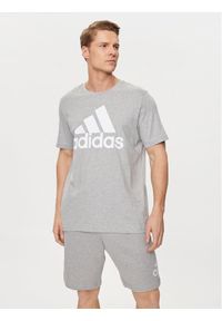Adidas - adidas T-Shirt Essentials Single Jersey Big Logo T-Shirt IC9350 Szary Regular Fit. Kolor: szary. Materiał: bawełna #1