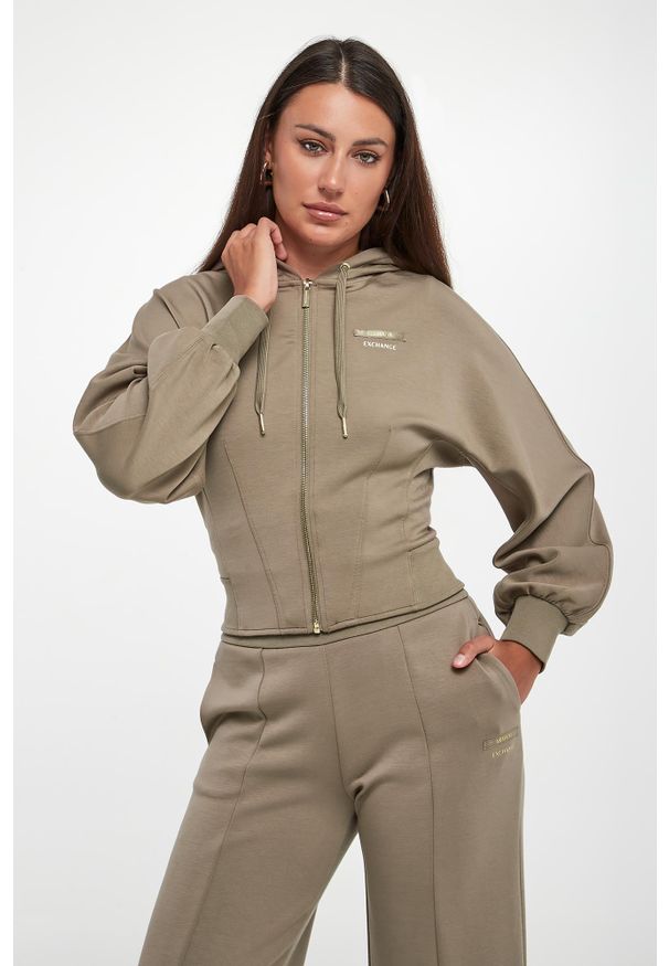Armani Exchange - Bluza damska z kapturem ARMANI EXCHANGE. Typ kołnierza: kaptur