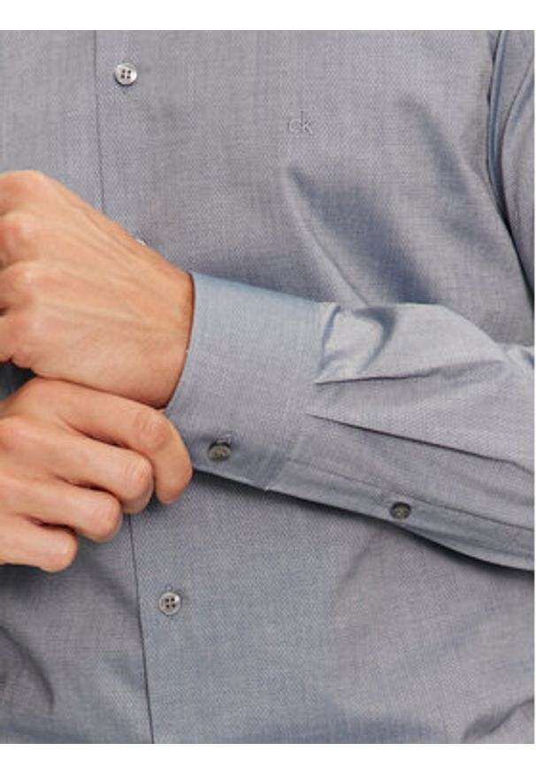 Calvin Klein Koszula K10K113539 Niebieski Regular Fit. Kolor: niebieski. Materiał: bawełna