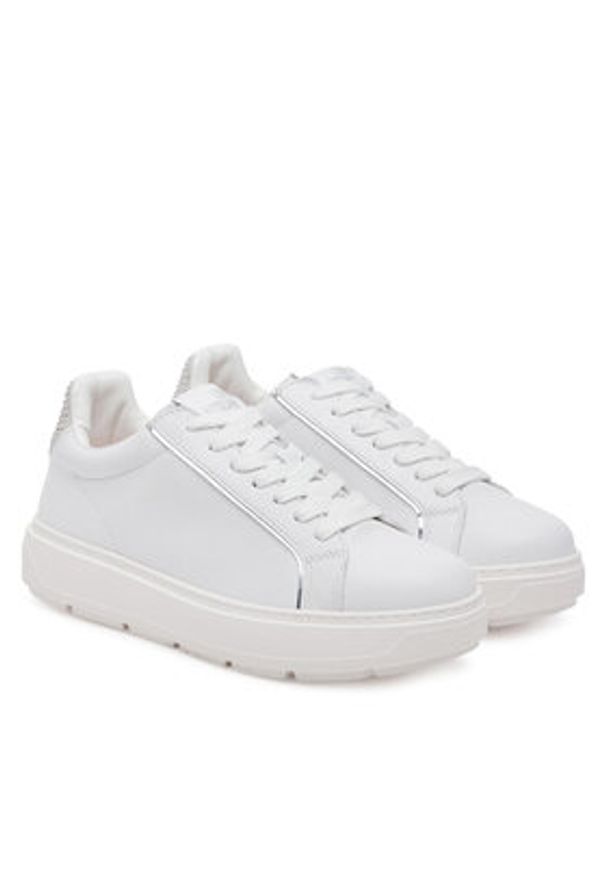 Love Moschino - LOVE MOSCHINO Sneakersy JA15184G1MIAC10A Biały. Kolor: biały. Materiał: skóra