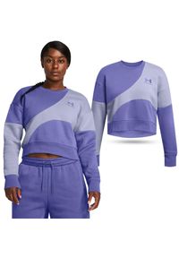 Bluza fitness damska Under Armour Icon Fleece Crop Crew. Kolor: fioletowy. Sport: fitness #1