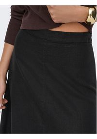 only - ONLY Spódnica midi Goa 15363690 Czarny Regular Fit. Kolor: czarny. Materiał: len #2