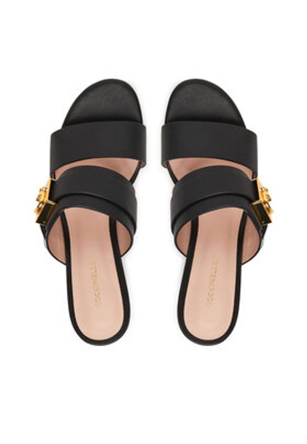 Coccinelle Klapki C-Me Lock E4 U7Q 17 02 01 Czarny. Kolor: czarny. Materiał: skóra