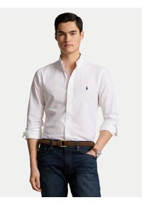 Polo Ralph Lauren Koszula 710928255002 Biały Custom Fit. Typ kołnierza: polo. Kolor: biały. Materiał: bawełna