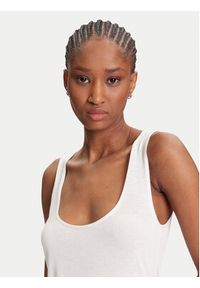 Calvin Klein Top LV044C345G Écru Regular Fit. Materiał: wiskoza