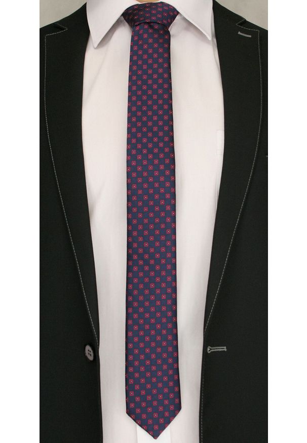 Czerwony krawat Angelo di Monti elegancki