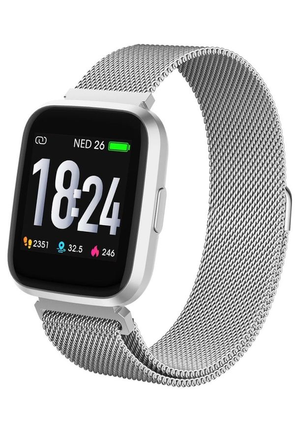 iGET FIT F30, Silve. Rodzaj zegarka: smartwatch. Kolor: srebrny. Styl: sportowy