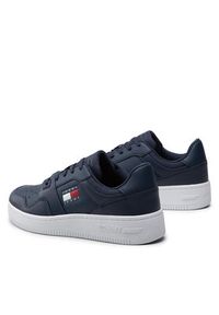 Tommy Jeans Sneakersy Retro Basket EM0EM00955 Granatowy. Kolor: niebieski. Materiał: skóra