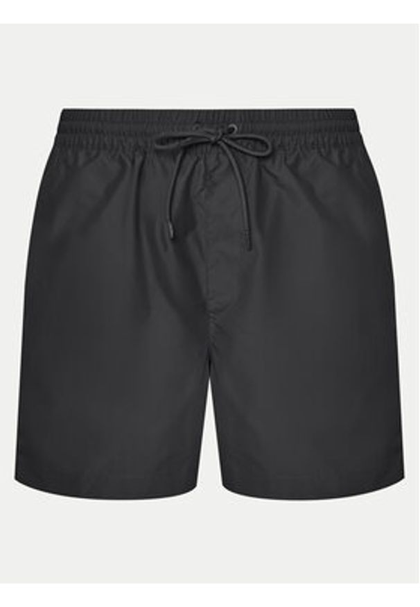 Calvin Klein Swimwear Szorty kąpielowe KM0KM01109 Czarny Regular Fit. Kolor: czarny. Materiał: syntetyk