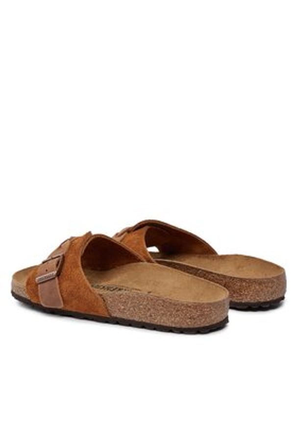 Birkenstock Klapki Oita Braided 1026742 Brązowy. Kolor: brązowy. Materiał: skóra