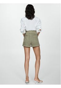 mango - Mango Szorty jeansowe Delia 77050277 Khaki Regular Fit. Kolor: brązowy. Materiał: bawełna #2