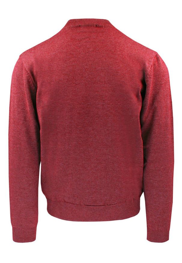 Sweter dla Mężczyzny - Lasota - Czerwony, Krótki Zamek. Kolor: czerwony. Materiał: akryl, bawełna. Długość: krótkie. Sezon: zima, jesień