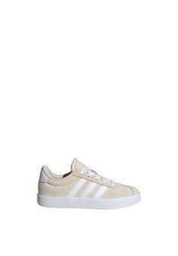 Adidas - Buty VL Court 3.0 Kids. Kolor: wielokolorowy, szary, biały. Materiał: materiał, zamsz