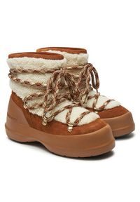 Moon Boot Śniegowce Luna Boot Shearling 80D2480020 Brązowy. Kolor: brązowy. Materiał: skóra, zamsz #4