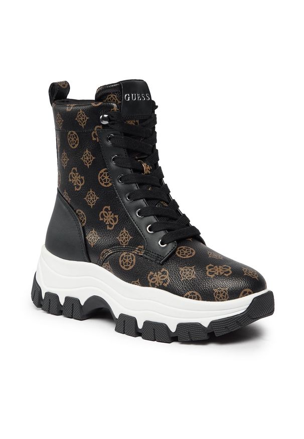 Botki Guess Bissonn FL8BIN FAL12 BROCR. Kolor: brązowy. Materiał: skóra