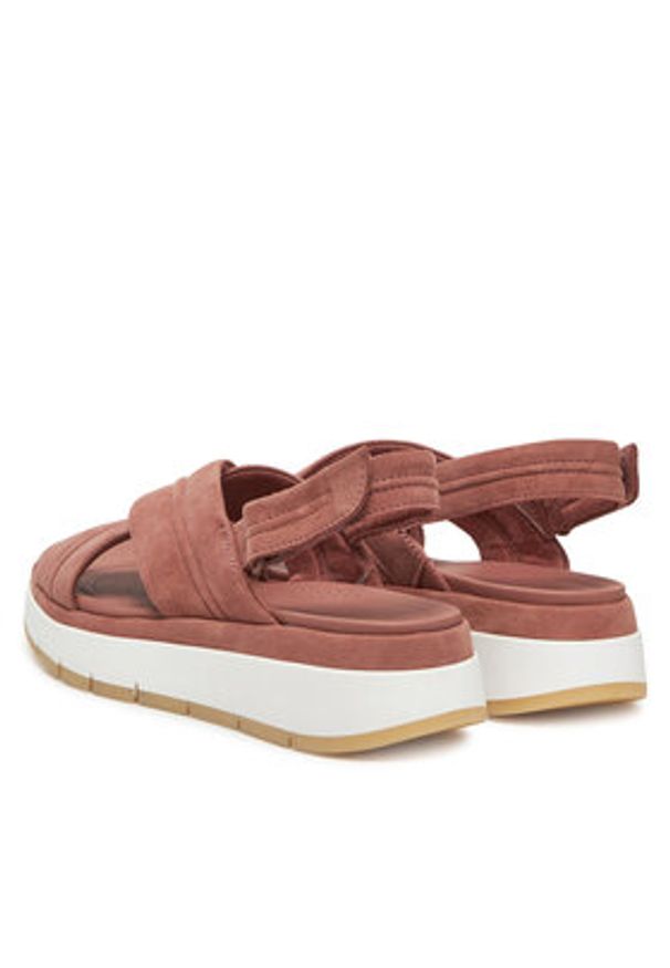 Clarks Sandały Tuscan Cross 26181471 Różowy. Kolor: różowy. Materiał: skóra, zamsz
