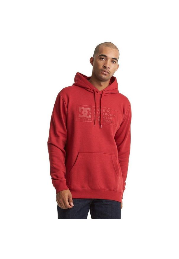 DC Shoes - Bluza z kapturem Dc Shoes Density Zone, Mężczyźni. Typ kołnierza: kaptur. Kolor: czerwony. Materiał: bawełna, materiał. Sport: skateboard