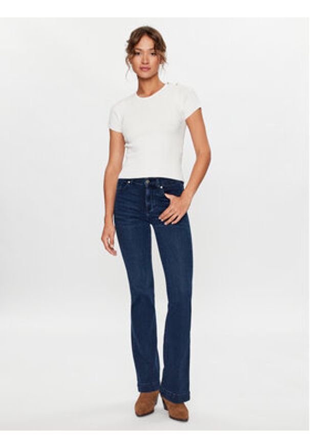 Liu Jo T-Shirt CF3204 MS99E Biały Slim Fit. Kolor: biały. Materiał: syntetyk, wiskoza