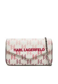 Karl Lagerfeld - KARL LAGERFELD Torebka 245W3220 Biały. Kolor: biały. Materiał: skórzane