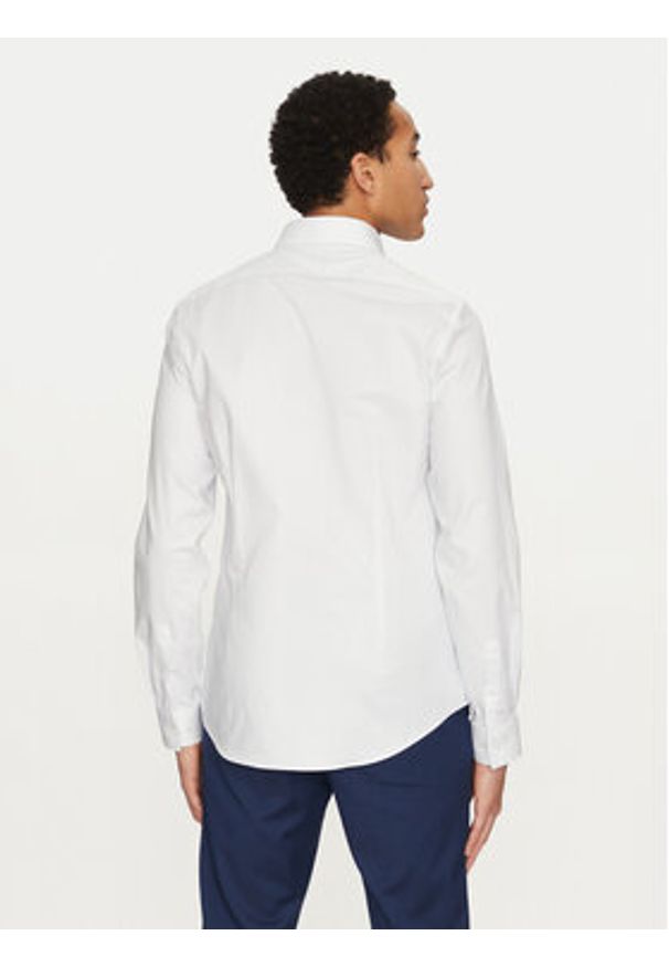 Calvin Klein Koszula K10K114307 Biały Slim Fit. Kolor: biały. Materiał: bawełna