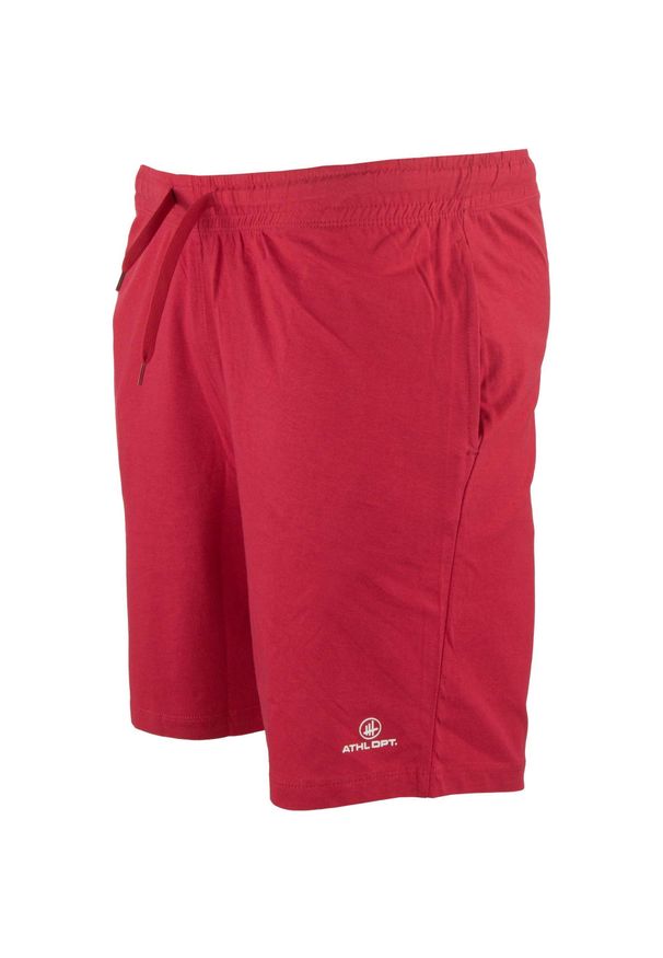 ZFOAM - ATHL-DPT Nunzio męskie szorty, czerwone – 100% bawełna. Kolor: czerwony. Materiał: bawełna. Sport: turystyka piesza