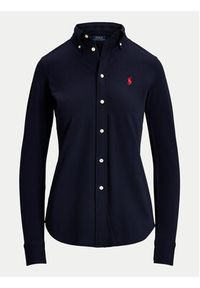 Polo Ralph Lauren Koszula 211924258012 Granatowy Slim Fit. Typ kołnierza: polo. Kolor: niebieski. Materiał: bawełna