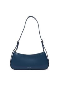 Calvin Klein Torebka Ck Small Shoulder Bag LV04F3170G Granatowy. Kolor: niebieski. Materiał: skórzane #5