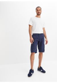 bonprix - Bermudy bojówki z czystej bawełny, regular fit. Kolor: niebieski. Materiał: bawełna #2