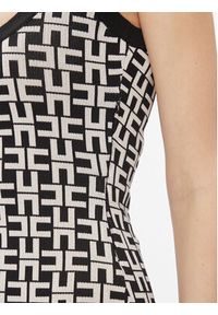 Elisabetta Franchi Sukienka dzianinowa AM-55Z-41E2-V460 Czarny Slim Fit. Kolor: czarny. Materiał: syntetyk, wiskoza #2