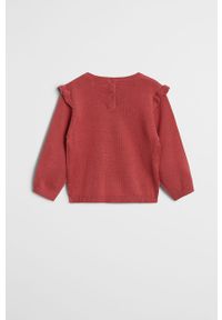 Mango Kids - Sweter dziecięcy Lita 80-104 cm. Okazja: na co dzień. Kolor: różowy. Materiał: bawełna, dzianina. Wzór: gładki. Styl: casual #4