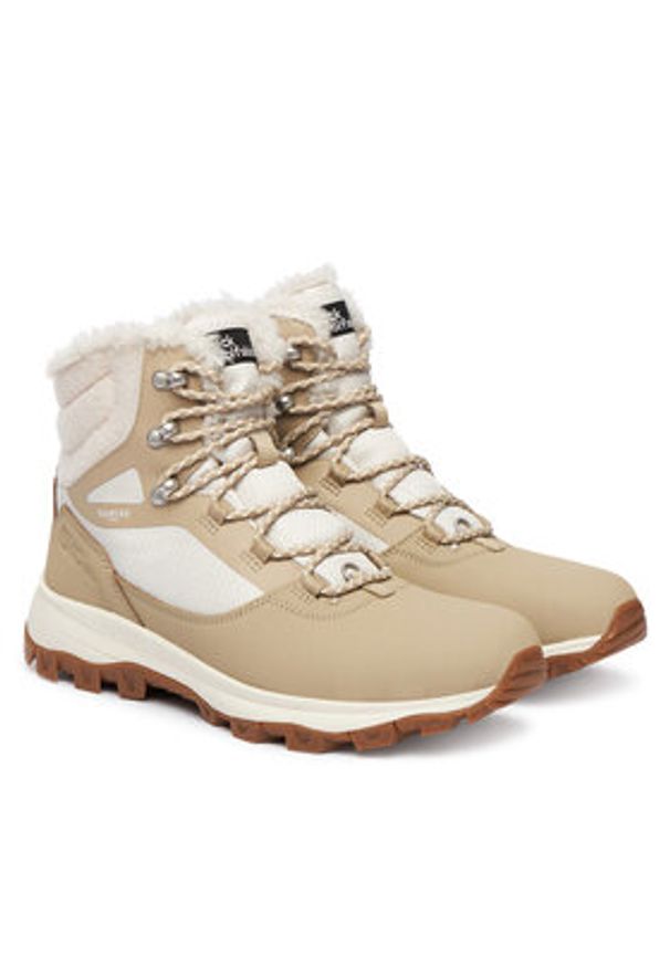Jack Wolfskin Trekkingi Everquest Texapore High W 4053591 Beżowy. Kolor: beżowy. Materiał: skóra