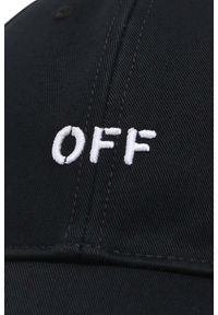 OFF-WHITE Czarna czapka z daszkiem z haftowanym Off, Rozmiar L. Kolor: czarny. Wzór: haft #3