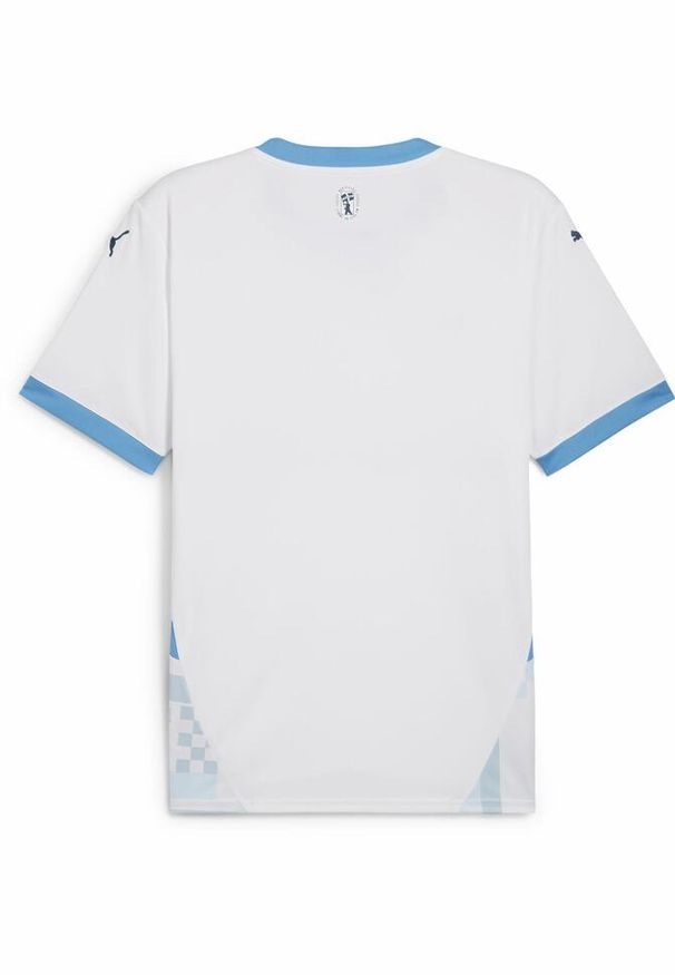 Puma - Młodzieżowa koszulka domowa Olympique Marsylia 24/25 PUMA White Bleu Azur Blue. Kolor: biały, wielokolorowy, niebieski