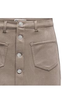 only - ONLY Spódnica z imitacji skóry Amazing 15351289 Beżowy Slim Fit. Kolor: beżowy. Materiał: syntetyk #5