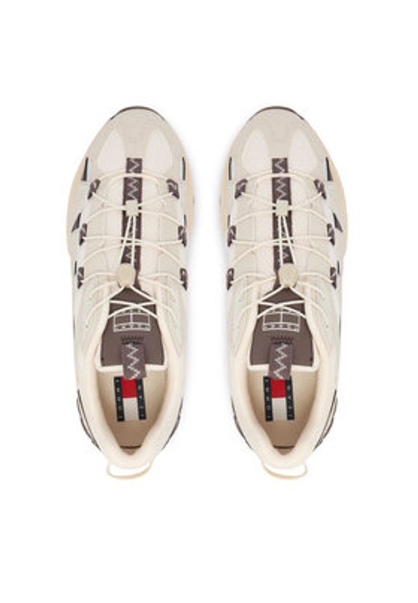 Tommy Jeans Sneakersy Tjm Outdoor Runner EM0EM01667 Écru. Materiał: skóra. Sport: outdoor
