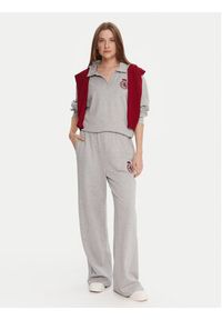 TOMMY HILFIGER - Tommy Hilfiger Spodnie dresowe UW0UW06081 Szary Wide Leg. Kolor: szary. Materiał: bawełna #2