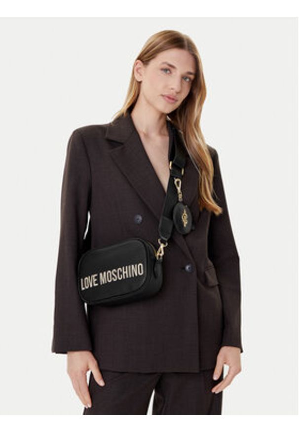 Love Moschino - LOVE MOSCHINO Torebka JC4107PP1NLT1000 Czarny. Kolor: czarny. Materiał: skórzane