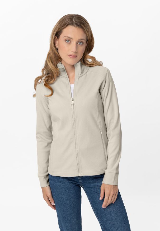 Volcano - Dopasowany polar F-MOYA. Typ kołnierza: kołnierzyk stójkowy. Materiał: polar. Wzór: gładki