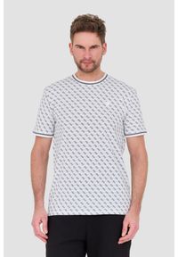 Guess - GUESS Biały męski t-shirt Marshall, Rozmiar XL. Kolor: biały