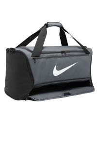 Torba Nike Brasilia 9.5 DH7710-068 - szara. Kolor: szary. Materiał: tkanina, poliester. Sport: fitness