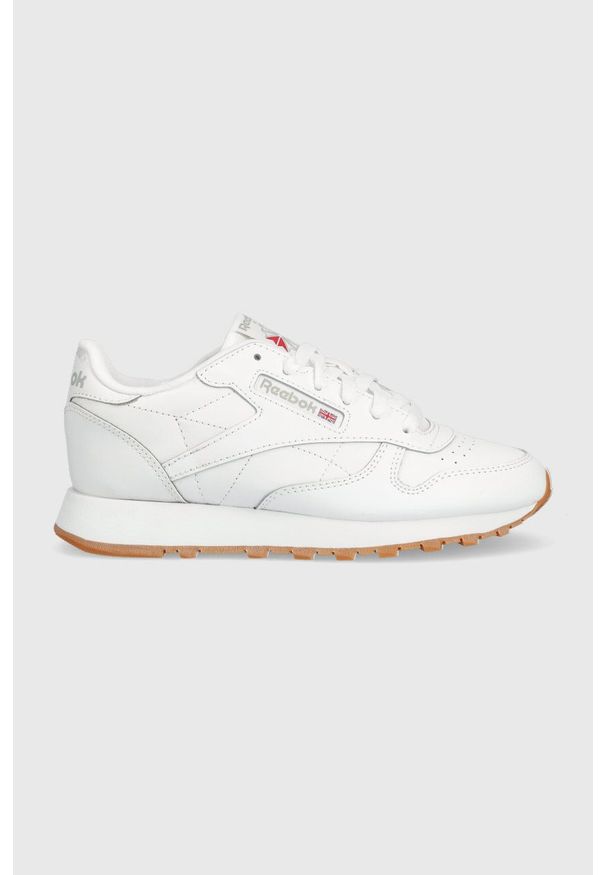 Reebok Classic sneakersy dziecięce kolor biały. Zapięcie: sznurówki. Kolor: biały. Materiał: guma. Model: Reebok Classic