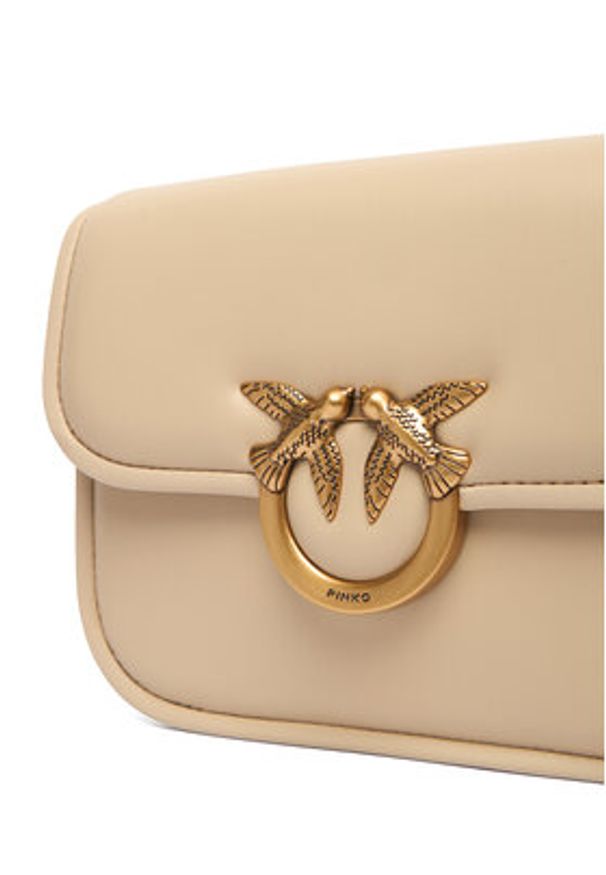 Pinko - PINKO Torebka Love Box Bag Fl Mini PE 25 PLTT 104297 A26L Beżowy. Kolor: beżowy. Materiał: skórzane