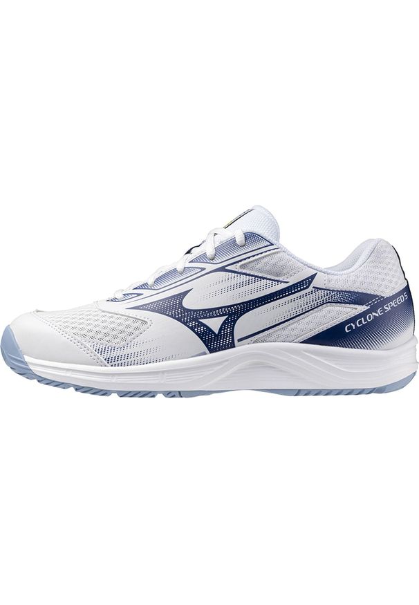 Buty halowe Mizuno Cyclone Speed 5. Kolor: wielokolorowy, niebieski, biały