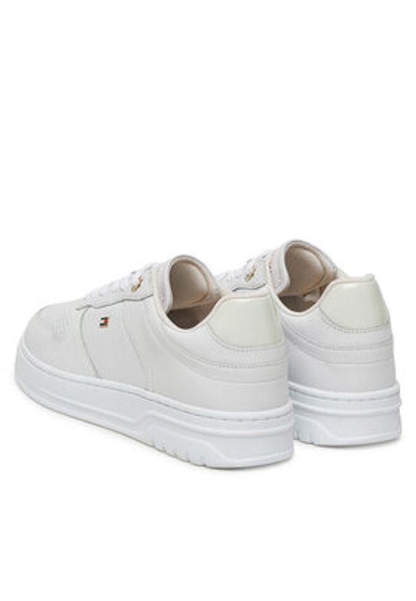 TOMMY HILFIGER - Tommy Hilfiger Sneakersy Sporty Cupsole FW0FW08795 Biały. Kolor: biały. Materiał: skóra