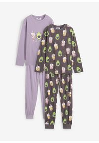 bonprix - Piżama z czystej bawełny organicznej (4 części). Kolor: szary. Materiał: bawełna #1