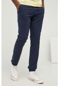 Tom Tailor spodnie męskie kolor granatowy joggery. Kolor: niebieski. Materiał: bawełna