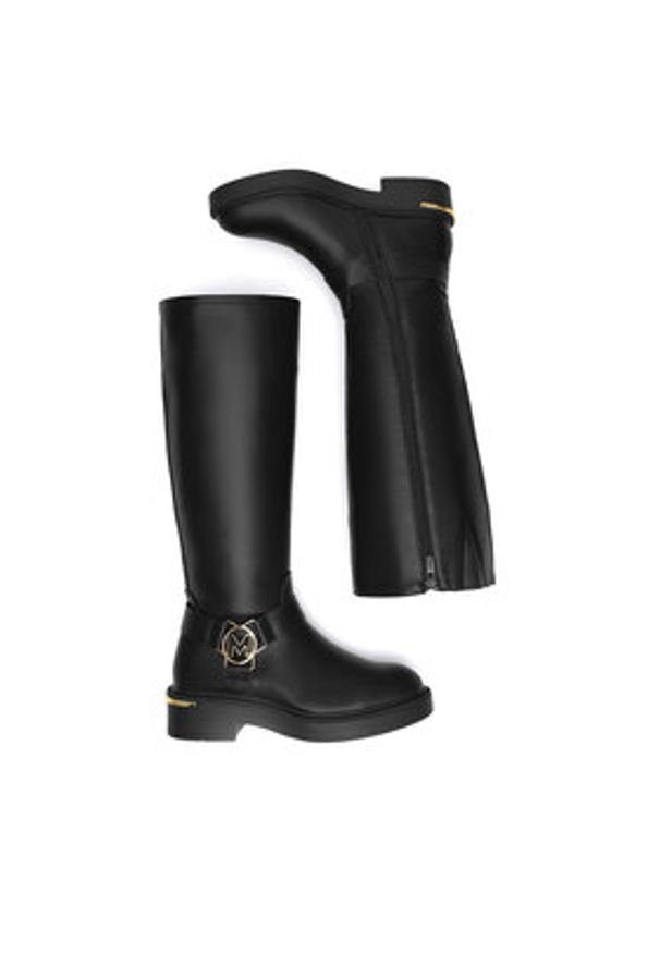MEXX Oficerki MI001804743W Czarny. Kolor: czarny. Materiał: skóra