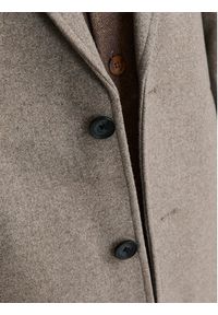 Jack & Jones - Jack&Jones Płaszcz wełniany Harris 12263845 Beżowy Regular Fit. Kolor: beżowy. Materiał: syntetyk